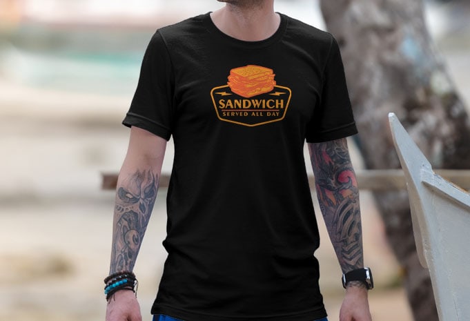 Sandwich all day Tshirt Design