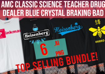 AMC Classic Science Teacher Drug Dealer Blue Crystal Breaking Bad Bundle