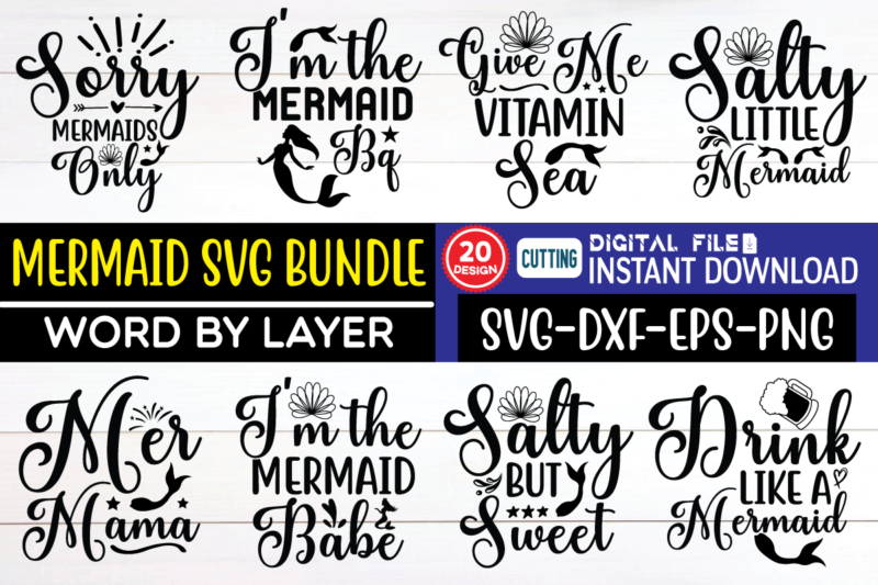 Mermaid Svg Bundle mermaid tail svg,mermaid saying quote,mermaid svg,vinyl decal svg,mermaid svg bundle,summer bundle svg,be mermazing svg,silhouette cricut, vacation svg,beach svg,Stencils, Templates & Transfers,svg png eps dxf,Clip Art & Image