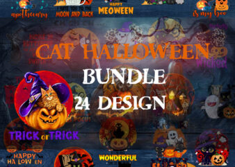 Cat Halloween Bundle PNG, Trick Or Treat, Happy Meoween, Happy Halloween, Stay Spooky