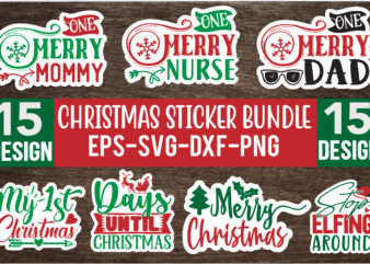 Christmas SVG Sticker Design Bundle