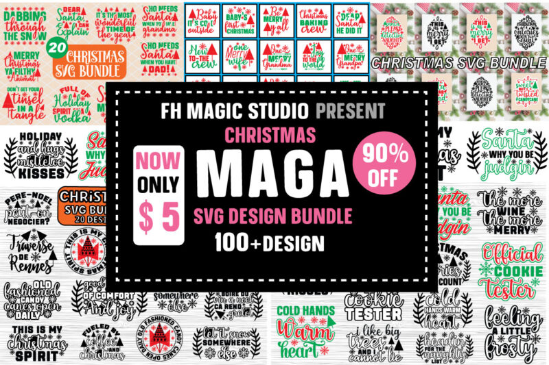 Christmas Maga SVG Design Bundle.Christmas SVG Bundle