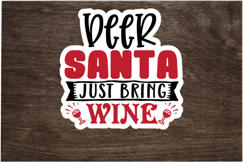 Christmas Wine Sticker Bundle