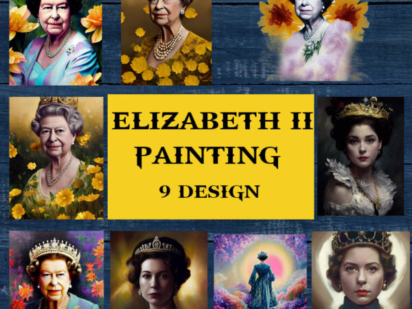 Elizabeth ii painting png, young lady queen elizabeth ii floral painting png, united kingdom queen elizabeth ii vector clipart