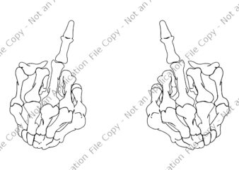 Skeleton Hand Halloween Bones Middle Finger Skull Svg, Skeleton Hand Halloween Svg, Spooky Halloween Svg, Hand Halloween Svg, Skeleton Halloween Svg, Skeleton Svg, t shirt template vector