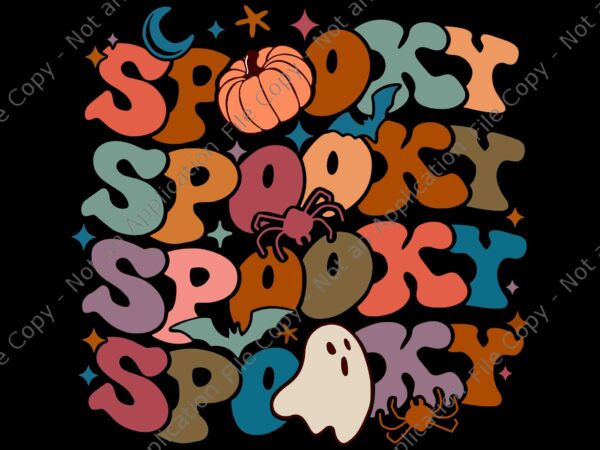 Funny halloween vibes retro spooky ghost boo spooky season svg, spooky ghost svg, spooky halloween svg, ghost halloween svg, halloween svg t shirt graphic design
