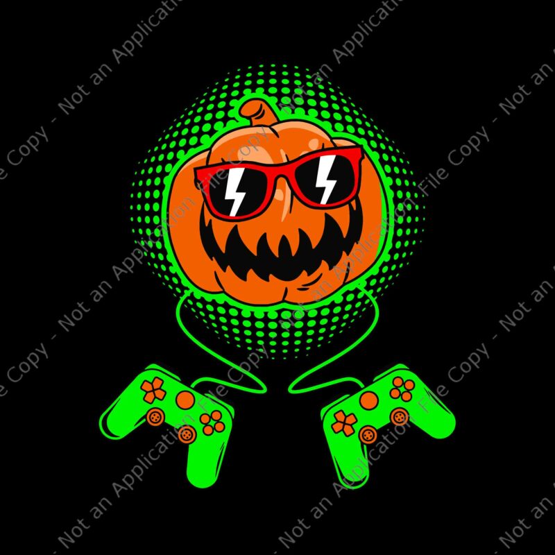 Jack O Lantern Gamer Halloween Svg, Jack O Lantern Gamer Svg, Jack