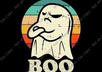 Boo With Ghost & Pumpkins For Halloween Svg, Boo Halloween Vintage Svg, Halloween Svg, Ghost Halloween Svg, Halloween Svg t shirt template