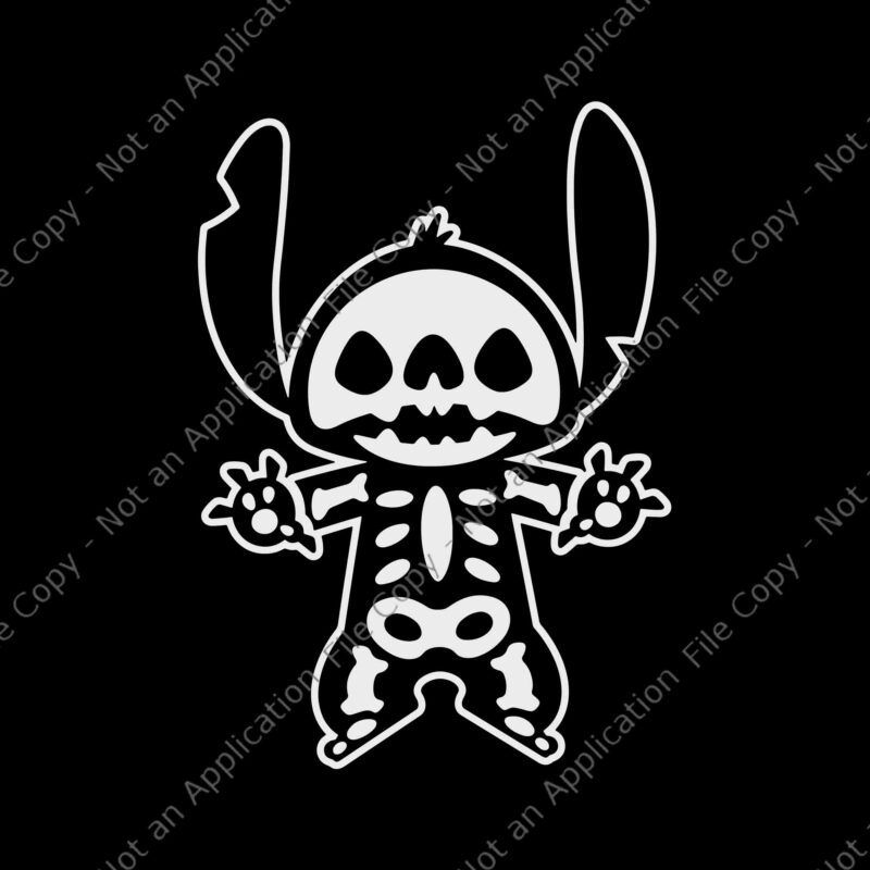 Disney Stitch Halloween Skeleton Svg, Stitch Halloween Svg, Stitch Skeleton Svg, Halloween Svg