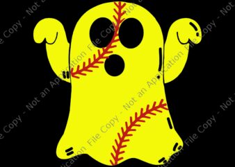 Softball Ghost Svg, Softball Lover Halloween Svg, Softball Boo Svg, Ghost Halloween Svg, Softball Ghost Halloween Svg t shirt template vector