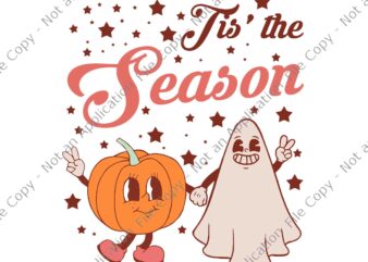 Tis The Season Pumpkin Spice Svg, Fall Autumn Boo Halloween Svg, Pumpkin Halloween Svg, Halloween Svg, Pumpkin Svg, Ghost Svg t shirt designs for sale