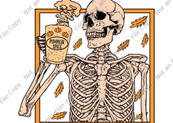 Halloween Skeleton Pumpkin Spice Latte Syrup Creamer Svg, Halloween Skeleton Svg, Pumpkin Spice Svg, Halloween Svg graphic t shirt