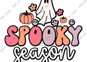 Groovy Ghost Spooky Season Svg, Spooky Season Svg, Spooky Season Halloween Svg, Ghost Svg