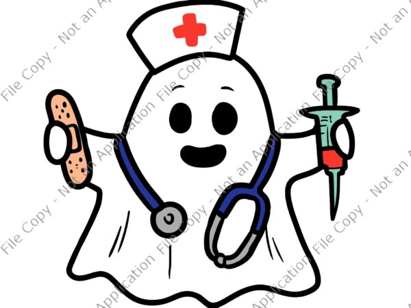 Nurse ghost scrub top halloween svg, nurse halloween svg, boo boo nurse svg, halloween svg, ghost nurse svg, T shirt vector artwork
