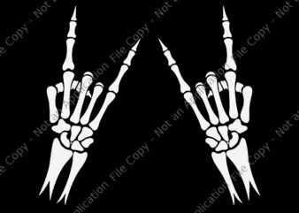 Halloween Skeleton Rocker Svg, Skeleton Hand Svg, Skeleton Halloween Svg, Skeleton Rocker Svg, Rocker Hand Svg