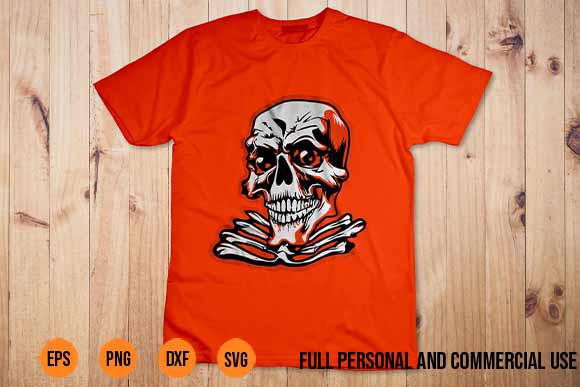 halloween skeleton svg Shirt Design Creepy Vector