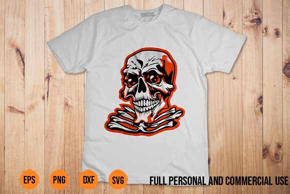 halloween skeleton svg Shirt Design Creepy Vector