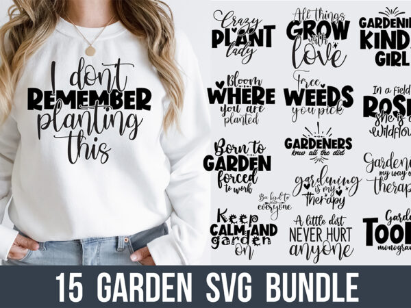 Garden svg bundle t shirt design template