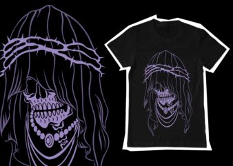 Grim reaper illustration for t-shirt design