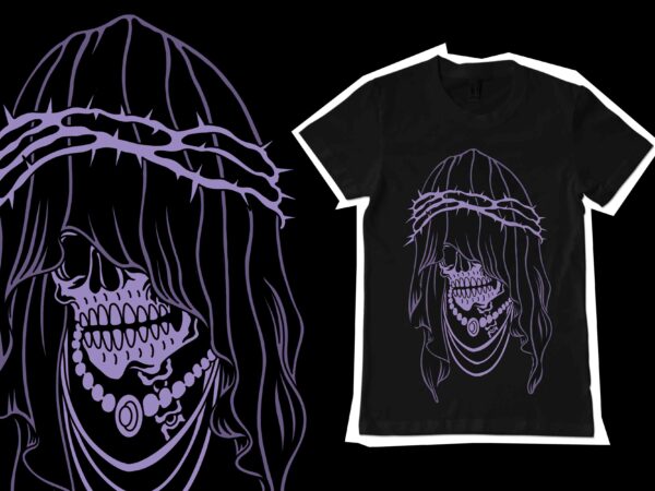 Grim reaper illustration for t-shirt design