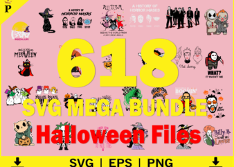 Mega Halloween Bundle 600+ Designs Eps Png Dxf Halloween Svg Autumn Svg Thanksgiving svg Fall Svg Witch svg cut file Cricut Silhouette