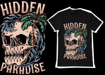 Hidden paradise t-shirt design