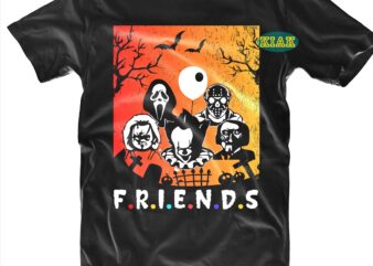 Friends Svg, Horror Halloween vector, Halloween t shirt design, Halloween Design, Halloween Svg, Halloween Party, Halloween Png, Pumpkin Svg, Halloween vector, Witch Svg, Spooky, Hocus Pocus Svg, Trick or Treat