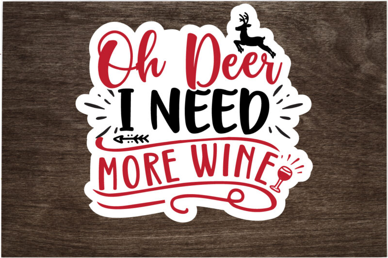 Christmas Wine Sticker Bundle