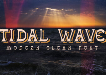 Tidal wave font