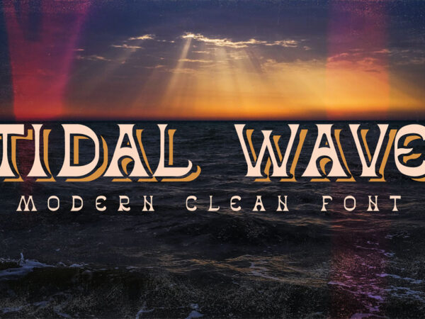 Tidal wave font t shirt designs for sale