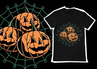 Pumpkin group illustration design for t-shirt