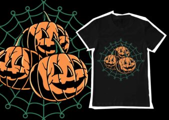 Pumpkin group illustration design for t-shirt