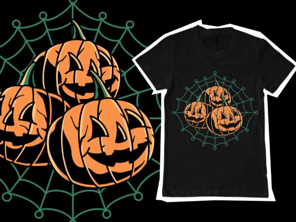 Pumpkin group illustration design for t-shirt