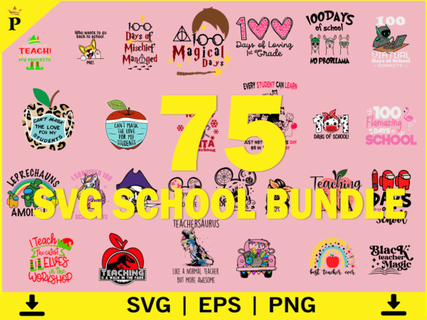 Back to school svg bundle, teacher svg, monogram svg, school bus svg, book, 100th days of school, kids cut, school supplies svg bundle, back to school svg, school supplies svg, t shirt template