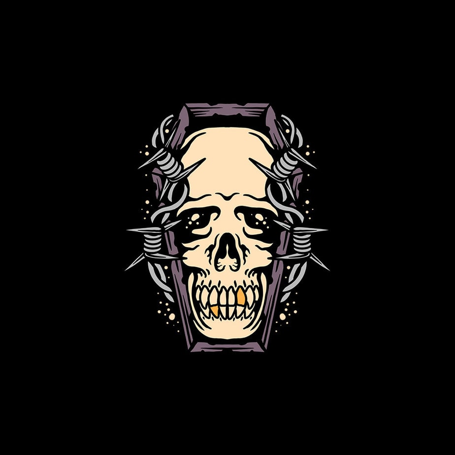 SKULL COFFIN Tシャツ Nekromantix - Coffin Skull Tee – Deadandburiedinc