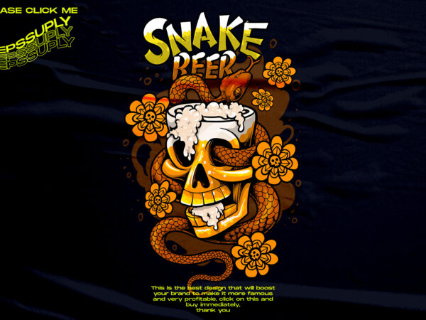 Snake beer streetwear design