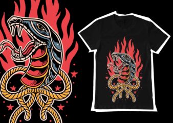 Snake head illustration for t-shirt