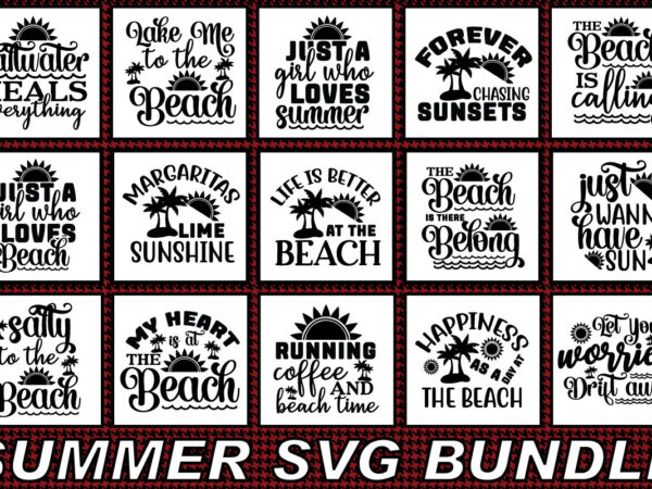 Summer svg bundle t shirt template vector