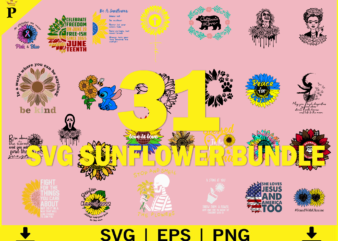 Sunflower SVG Bundle, Sunflower SVG, Flower Svg, Monogram Svg, Half Sunflower Svg, Sunflower Svg Files, Cut file Cricut, Silhouette, Cameo, Sunflower svg Bundle, Sunflower svg, half sunflower svg, sunflower monogram