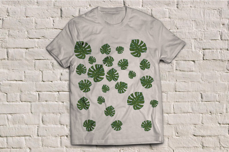 Hawaiian palm leaves print