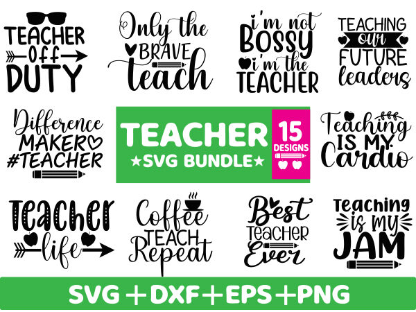 Teacher svg bundle t shirt designs for sale