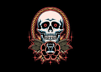 traditional skull t shirt designs for sale