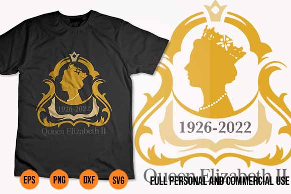 Rip queen elizabeth shirt design emblem svg vector for sale