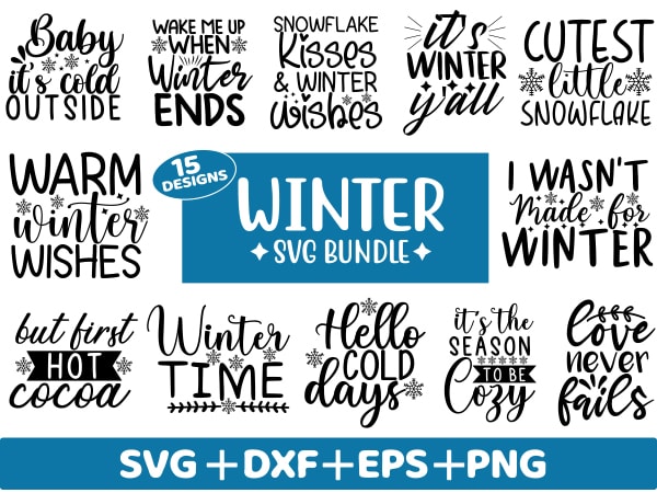 winter svg bundle graphic t shirt
