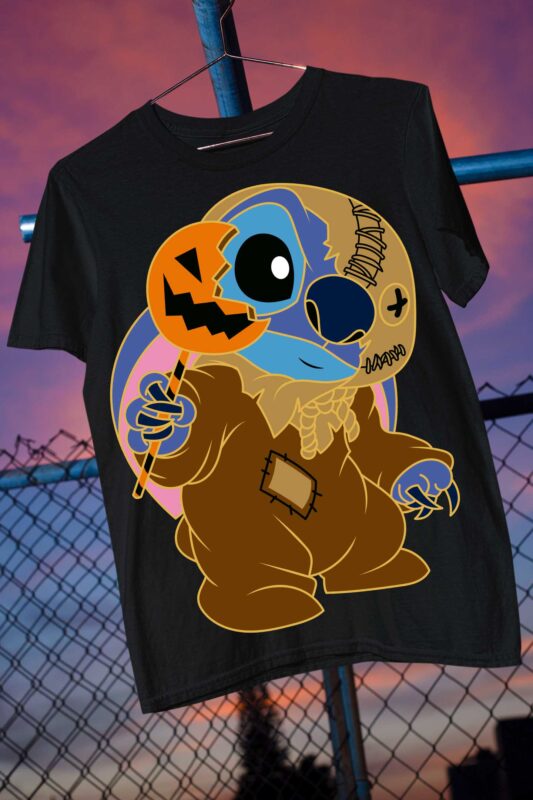 Blue Alien Cute Horror Halloween 2023 Spooky Stitch Bundle