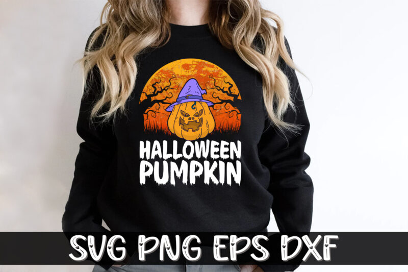 Halloween Pumpkin Shirt Print Template