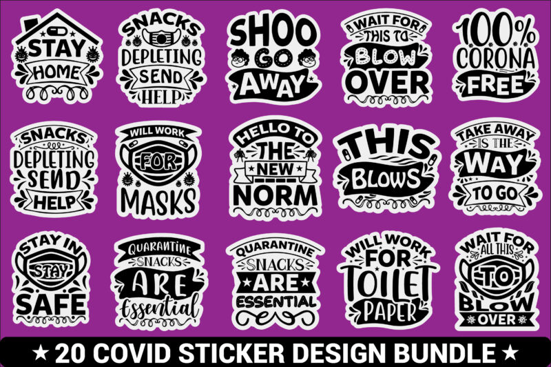 Sticker Bundle /20 Designs
