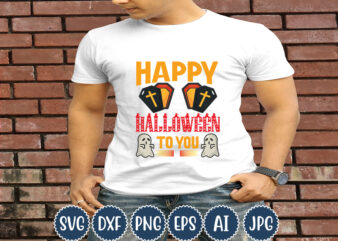 Halloween T-shirt Design, Happy Halloween To You, Matching Family Halloween Outfits, Girl’s Boy’s Halloween Shirt,