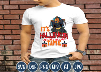 Halloween T-shirt Design, It’s Halloween Time, Matching Family Halloween Outfits, Girl’s Boy’s Halloween Shirt,