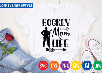 Hockey Mom Life SVG Vector T-shirt Design